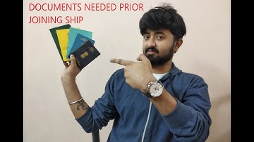 Documents Need To Carry Prior Joining Ship