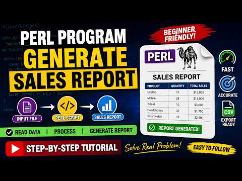 Perl Program to Generate a Sales Report 📊 Beginner-Friendly Real-World Project 2026