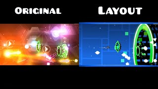 Original vs Layout | ''Surge Overload'' by ZenderWar | Geometry Dash 2.1