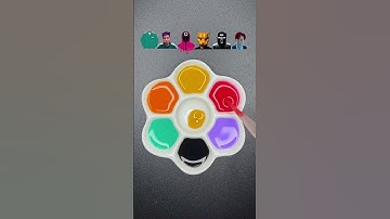Guess the mixed color of Squid Game 2 #squidgame #colormixing #satisfying  #asmr