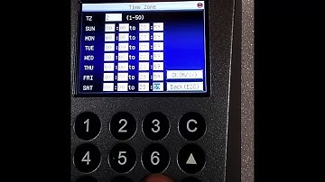 eSSL F18 TimeZone Settings