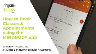 Physio and Fitness Clinic - How to book classes and appointments using the MINDBODY app screenshot 3