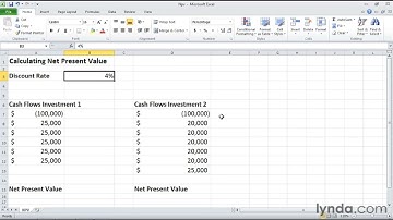 Excel Tutorial - Calculate investment NPV