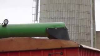 Dumping Corn from Combine into Grain Truck
