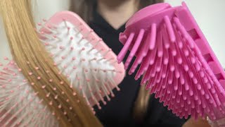 ASMR brushing your hair | Real hair | camera brushing | hair straightening | lofi | no talking