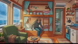 Warm Home on a winter Train LoFi music screenshot 3
