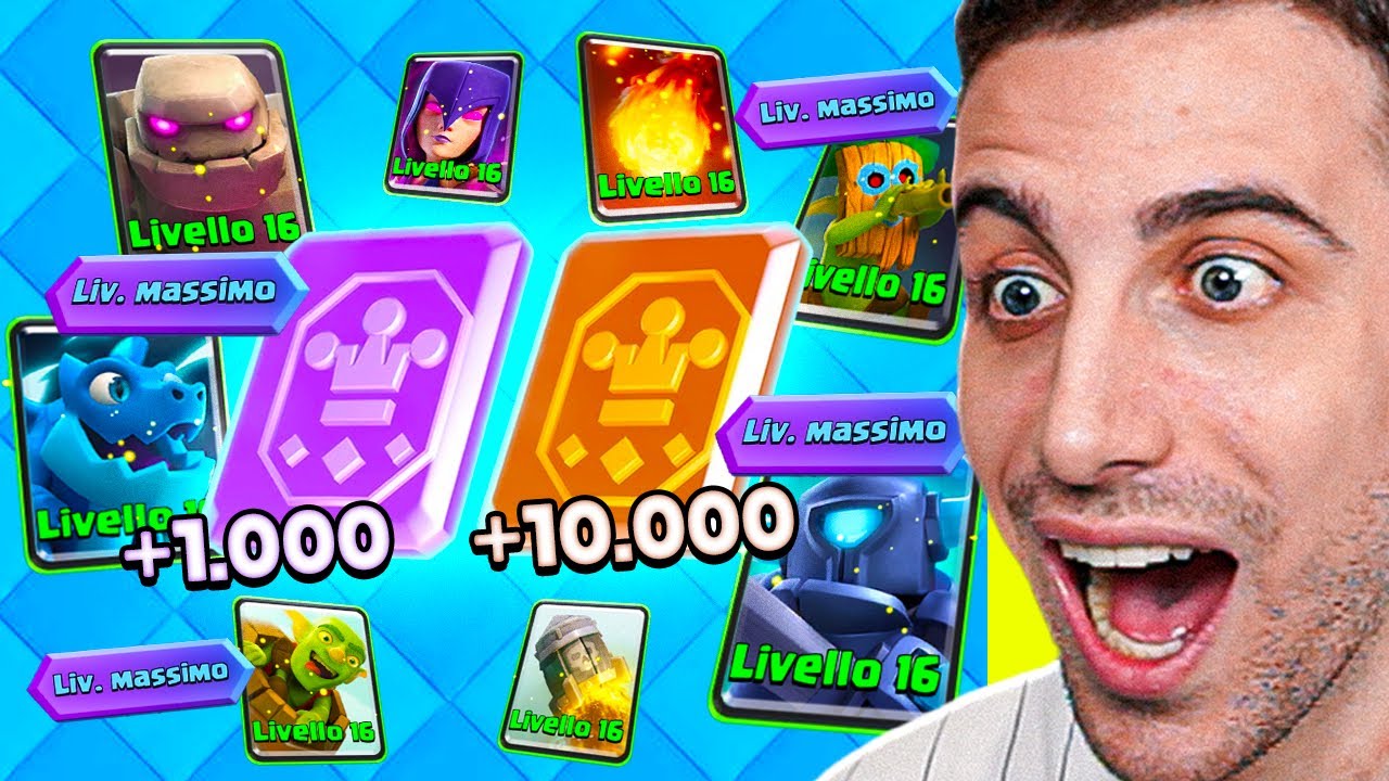 MAXO +10 Carte al LIVELLO 16 con JOLLY RARI ed EPICI! Clash Royale ITA ...