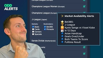 Stay Ahead in Football Betting: Pinnacle & Bet365 Market Availability Alerts
