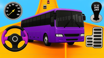 Crazy GT Bus Mega Ramp Impossible Racing - Bus Stunts Impossible Tracks 3D - Android GamePlay