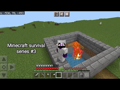 Minecraft survival series Episode=3                      i build iron farm in my survival world