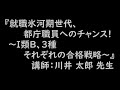 『就職氷河期世代、都庁職員へのチャンス！～Ⅰ類B、３種それぞれの合格戦略～』川井太郎先生（CSS公務員セミナー）
