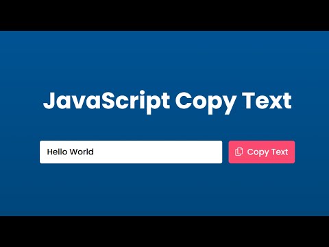 JavaScript Copy Text with HTML CSS | HTML CSS JavaScript Copy Text @raselcoder