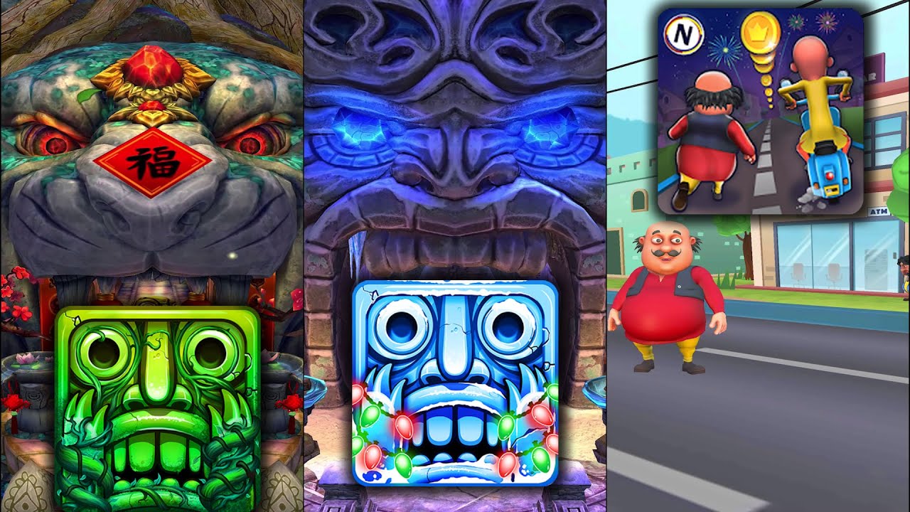 Temple Run 2 Lantern Festival Vs Temple Run 2 Frozen Shadows Vs Motu Patlu Run - Endless Run Game
