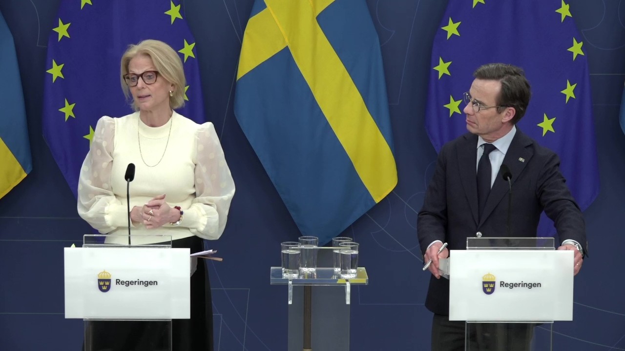 Pressbriefing med statsminister Ulf Kristersson och finansminister Elisabeth Svantesson