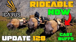 Icarus Week 128 Update! Carts RIDEABLE & Buffed, 2 NEW Animals Next Week & More!