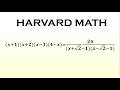 Harvard Math Challenge Give It A Try 