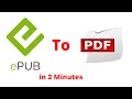 EPUB to PDF [How to Convert  in 2 minutes] 2021