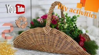 Bouquet or Flower basket made of paper vine Part II
