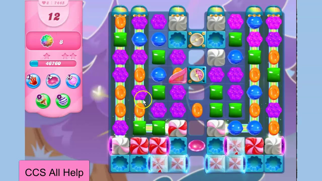 Candy Crush Saga Level 7445 NO BOOSTERS Cookie - YouTube