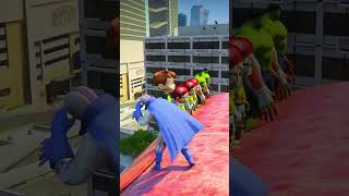 🎥 SPIDERMAN vs MINIONS vs SUPERHEROES | GTA V Cinematic Battle! EP 63 #shorts #spiderman #gta #hulk