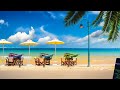 Relax on Beach with Bossa Nova Music &amp; Ocean Sounds for Deep Sleep ☕ Bossa Nova Beach Cafe Ambience