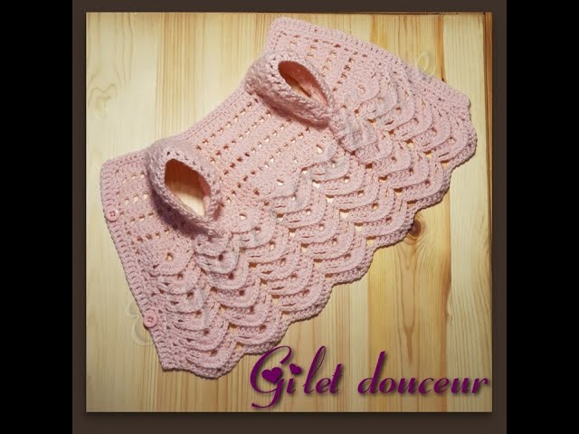 modele de gilet au crochet pour fillette