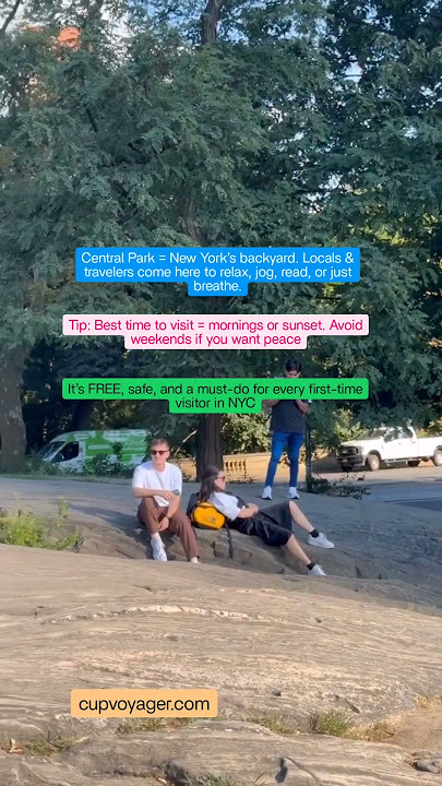 Central Park NYC ๐ณโจ Free, beautiful & unforgettable. Discover smart travel guides with CupVoyager! #