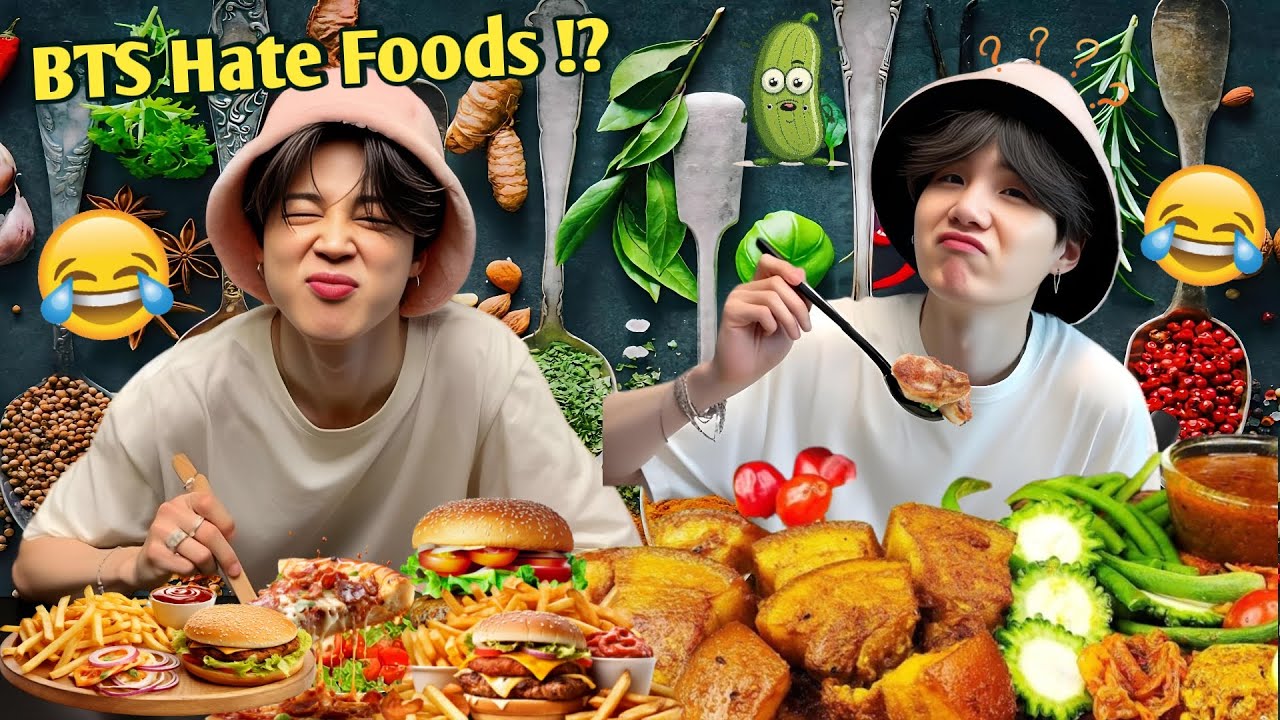 Когда BTS ненавидят еду (смешные реакции) 😂