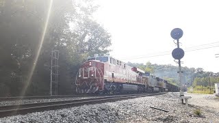 911 Spirit Of First Responders leading CSX coal loads T117 passed the L&N Searchlight's at Ford KY
