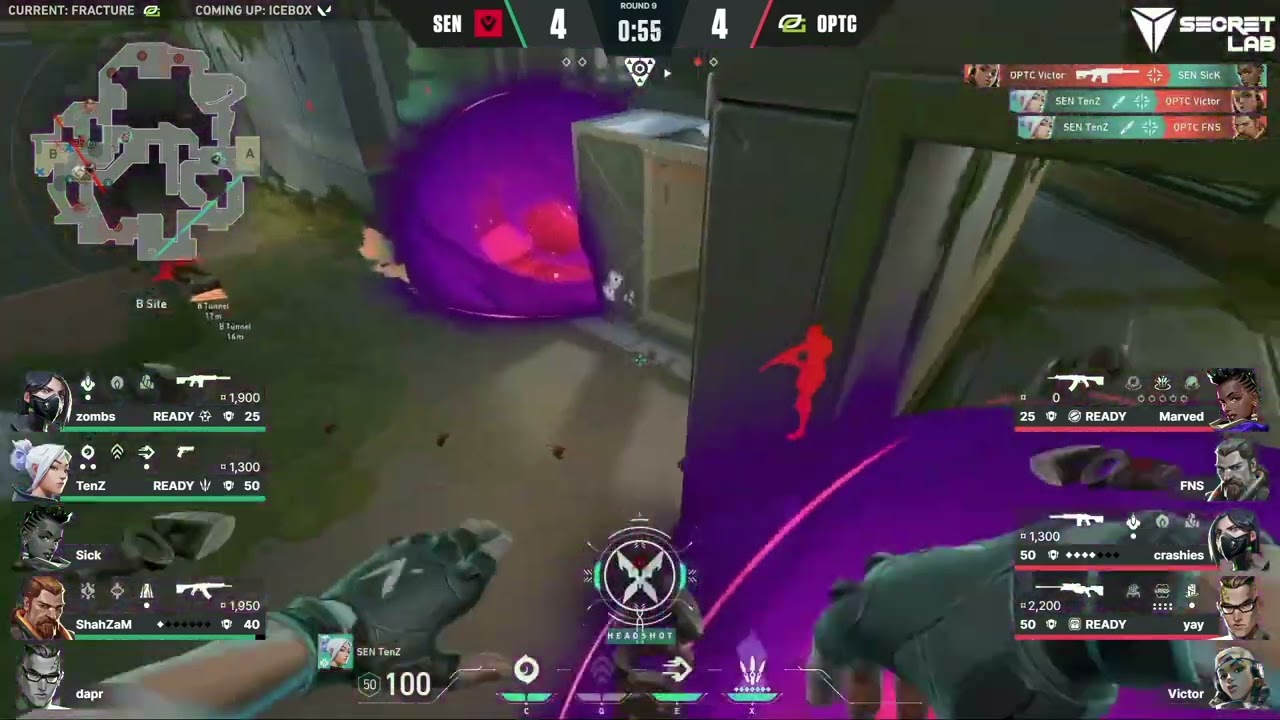 TenZ Show us how to use jett knives v OPTIC