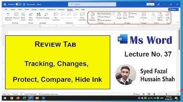37 – Review Tab in Ms Word | Tracking | Changes | Compare | Protect | Hide ink in Hindi/Urdu