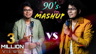 Hit Songs Of 90's Bollywood Mashup | RAHUL DUTTA Ft. Crostec | SING OFF vs. MYSELF | 90's Medley chords