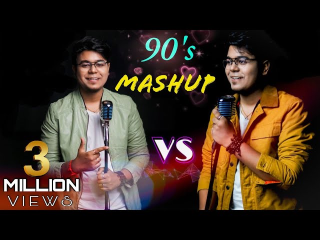 Hit Songs Of 90's Bollywood Mashup | RAHUL DUTTA Ft. Crostec | SING OFF vs. MYSELF | 90's Medley class=