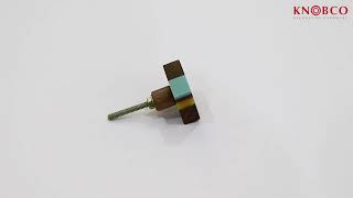 KNOBMC 026 Modern Wood and Resin Door Knob Drawer Knob Wealth