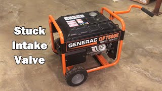 Stuck Intake Valve - Generator Engine Repair / No Compression - Fixed