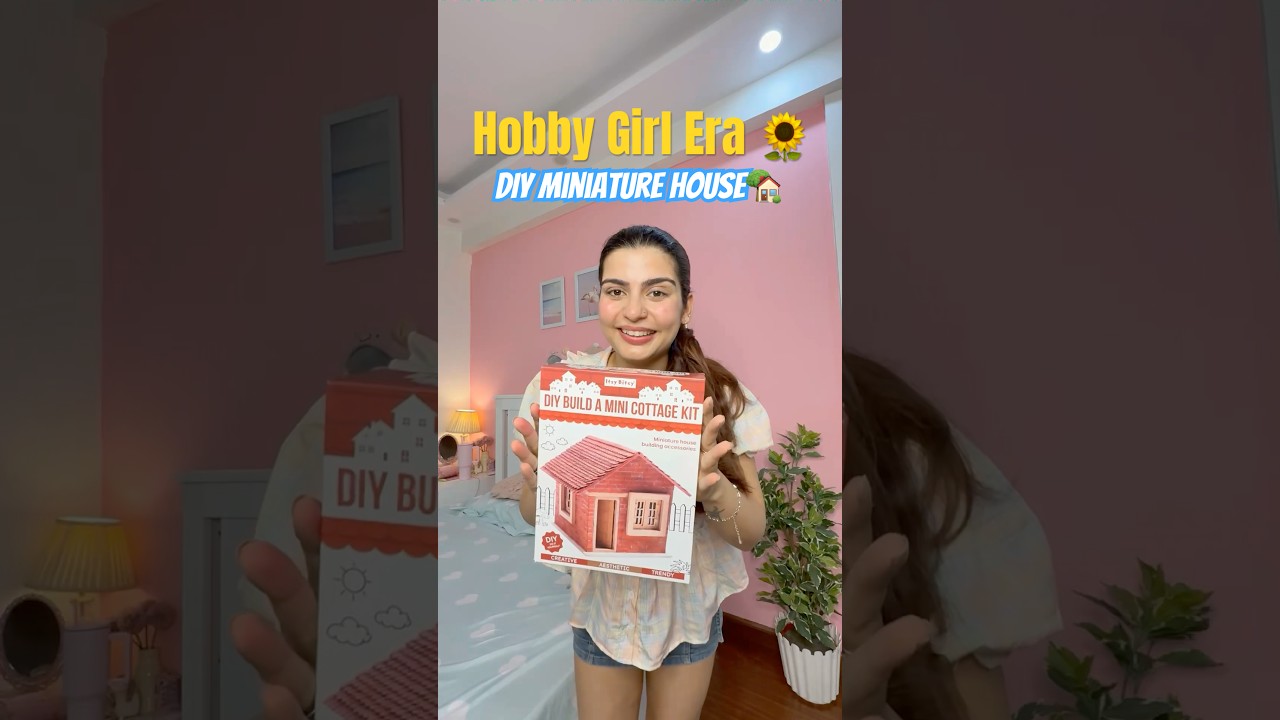Building a Miniature House 🏠 ❤️ Hobby Girl Era🩷 DIY Cottage #youtubeshorts #shorts #diy