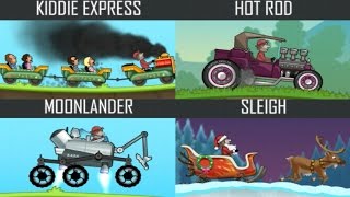 Hill Climb Racing-KIDDIE EXPRESS, HOT ROD, MOONLANDER, SLEIGH-Gameplay make for Kid #116 screenshot 4