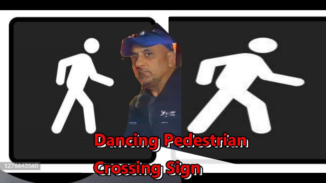 Dancing Pedestrian Crossing Sign
