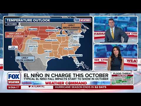 October outlook: Stormy across the South as El Niño impacts expected to make a spooky appearance