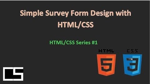 Simple Survey Form  with HTML CSS|@CodingwithShameera1