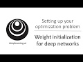 Weight Initialization in a Deep Network (C2W1L11)