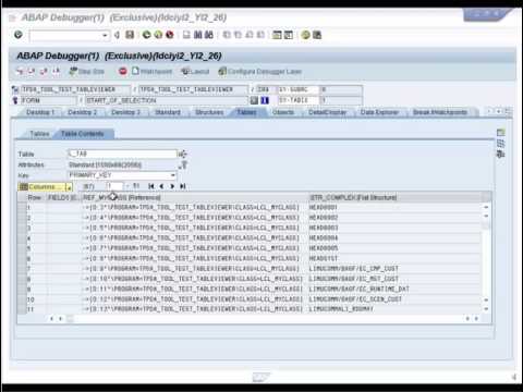 Enhanced Table Tool in ABAP Debugger in SAP NetWeaver 7.0 EHP2