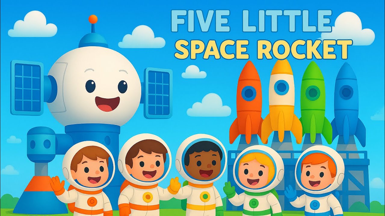 “ FIVE LITTLE SPACE ROCKET “ 🚀🚀🚀 KIDS NURSERY RHYME | HAPPY AND FUN SONG FOR KIDS 🚀🚀🚀