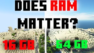 Does RAM matter in Minecraft?