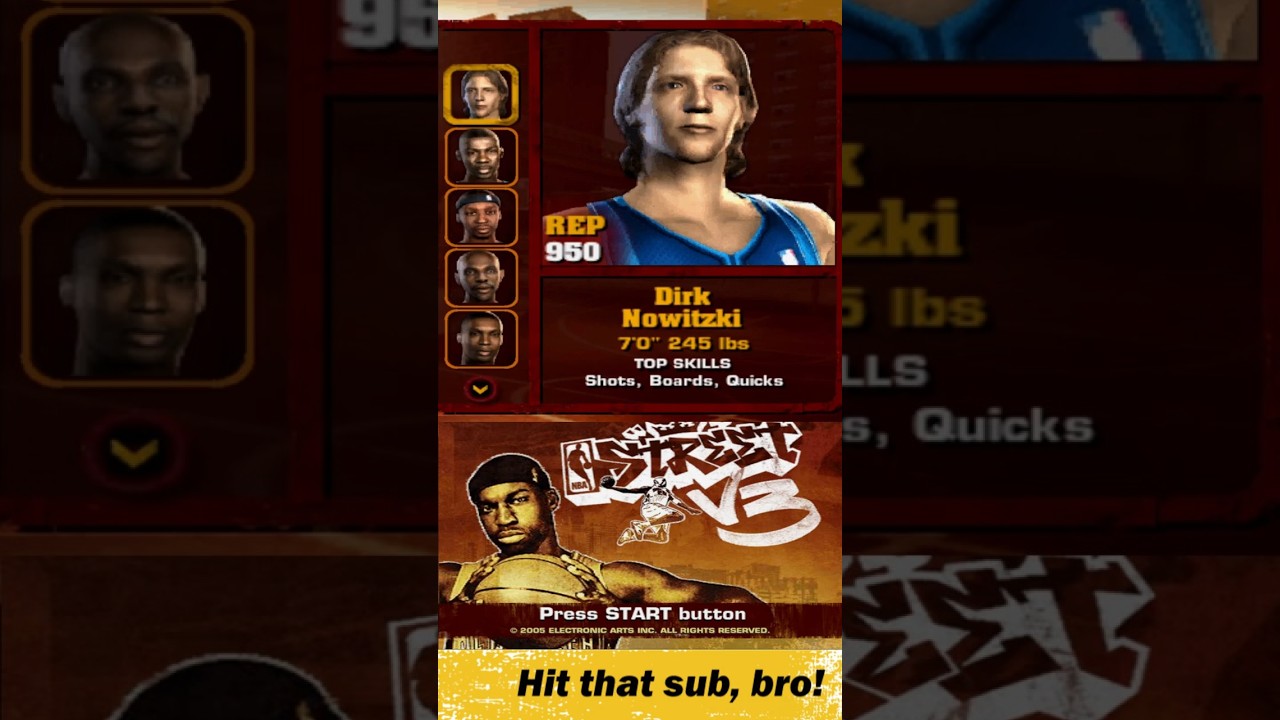 NBA Street V3 – Dallas Mavericks Roster | High-Energy Street Basketball on PS2, Xbox & GameCube