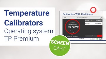 TP Premium temperature calibrators Menu navigation | Step-by-step instructions | Operating system