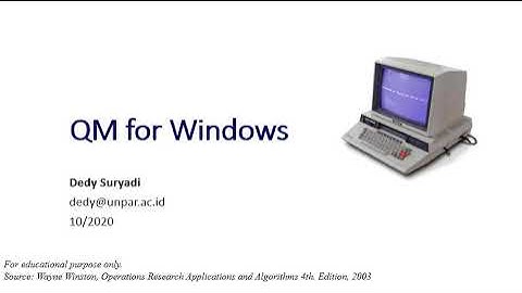 QM for Windows