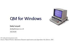 QM for Windows