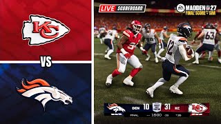🏈 Kansas City Chiefs vs Denver Broncos / NFL Week 1 MNF / Madden 27 Sim + Final Score screenshot 5