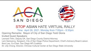 Sergeant Lem Sainsanoy at STOP ASIAN HATE VIRTUAL RALLY